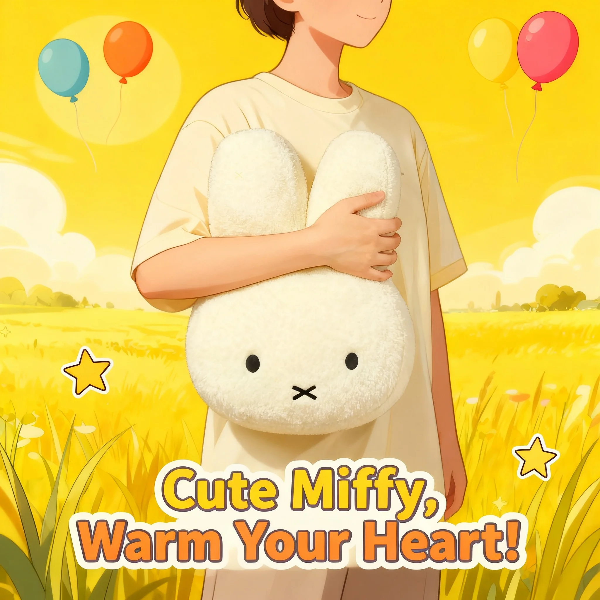 Miffy Plush Doll Soft Kawaii Black Eyes Cute Pillow Sofa Cushion Comfortable Bed Toy Gift Girl Boy