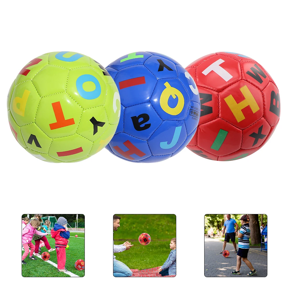 3 uds. De pelotas de fútbol inflables pequeñas para niños, juguetes vocalizados para niños pequeños, Pvc