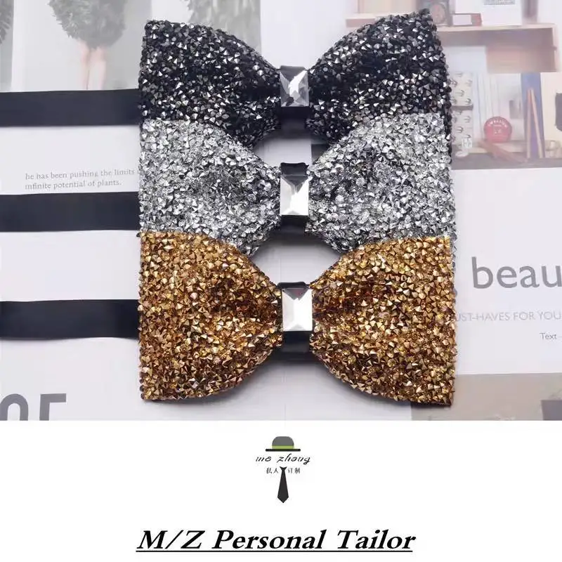 

En Bowtie Butterfly Banquet Wedding Shining Bow Tie for Women Dress Business Party Bowknot Necktie