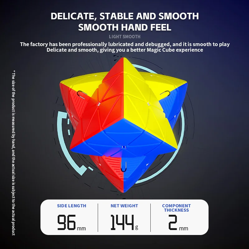 [JudyCube] Sengso 5x5 Pyraminx Magic Cube Stickerless Professional Shengshou 5-Layers Pyraminx Fidget Toys Children's Gifts