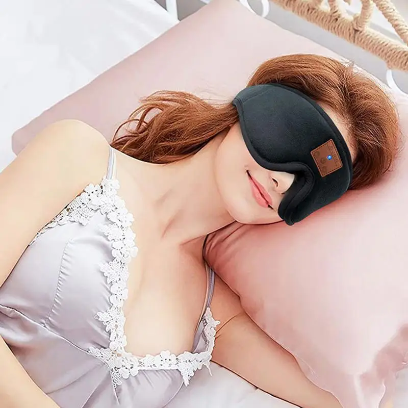 For Home  Sleeping Headphones Eye Cover Side Sleeper Earbuds Stereo Speakers Comfortable Wireless Headphones Headband Music