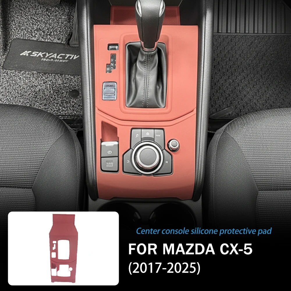 Silikon-Schutzpolster für die Mittelkonsole für Mazda CX-5 2017 2018 2019 2020-25, kratzfest, rutschfest, Innenraum-Autozubehör, LHD