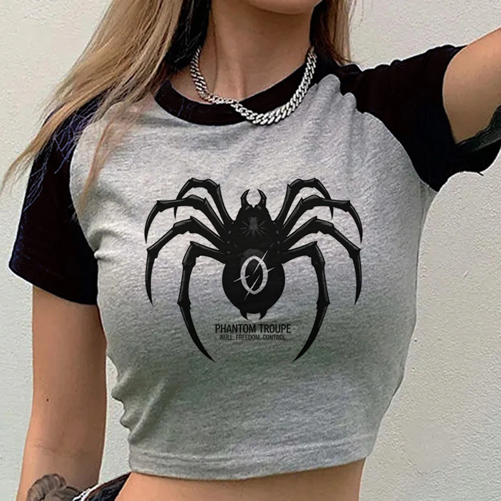 Hunter x Hunter Crop-Top Shoujo Gothic Anime Japan Sommer Harajuku Top T-Shirts Grafik Gyaru Kawaii süß Vintage – Detail 4