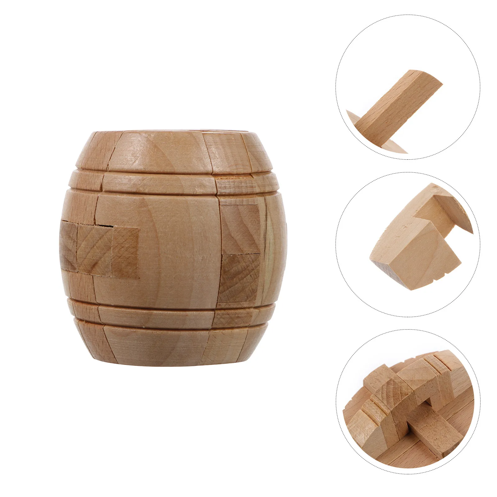 

Деревянная головоломка Лубань: Замок-бочонок Мин, 1 шт. — развивающая игра для детей и взрослых, интеллектуальный тренажер, креативный инструмент для снятия стресса