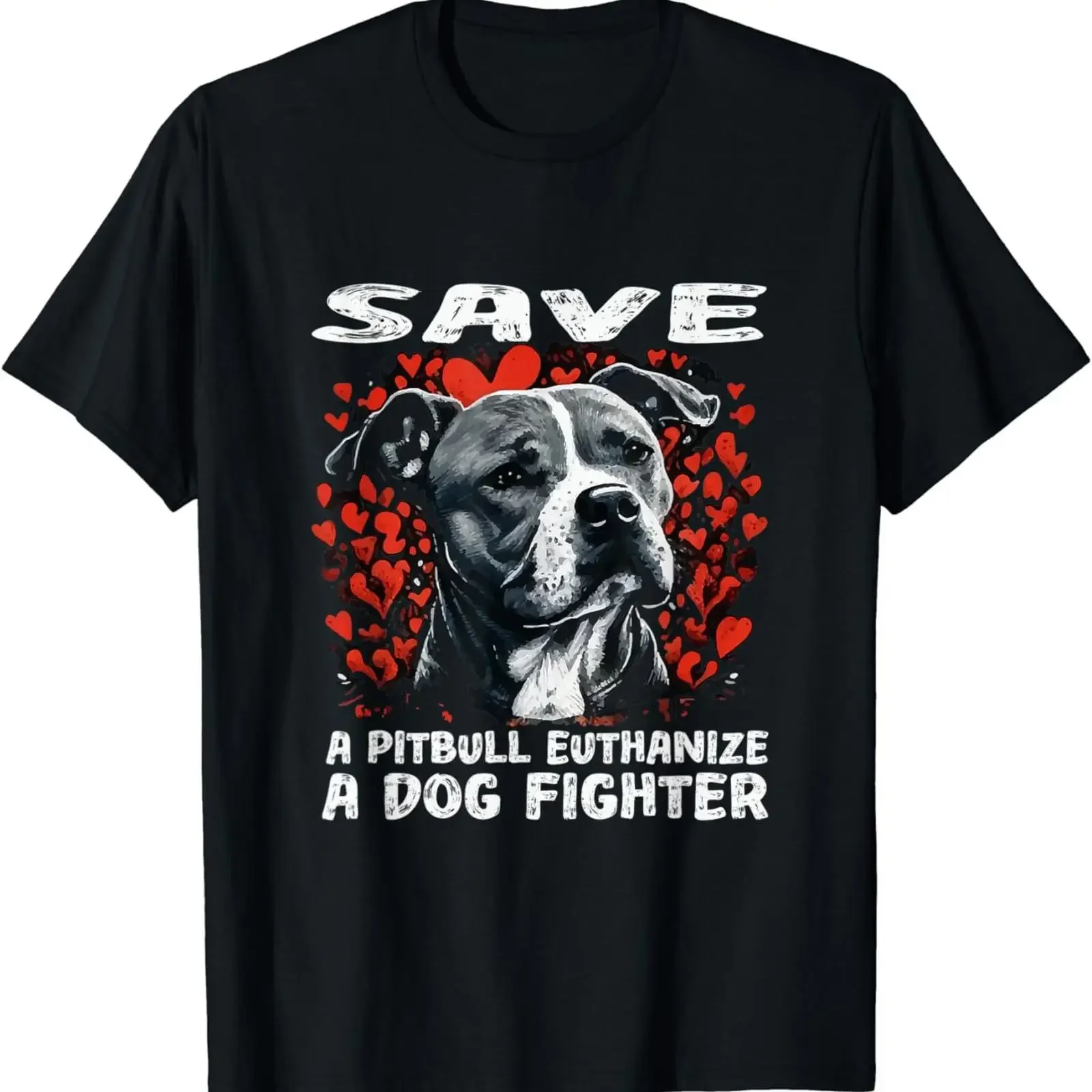 Save a Pitbull Euthanize Dog Fighter Protector Geschenk T Shirt vintage Washed Slightly streetwear Soft Versatile Breathable