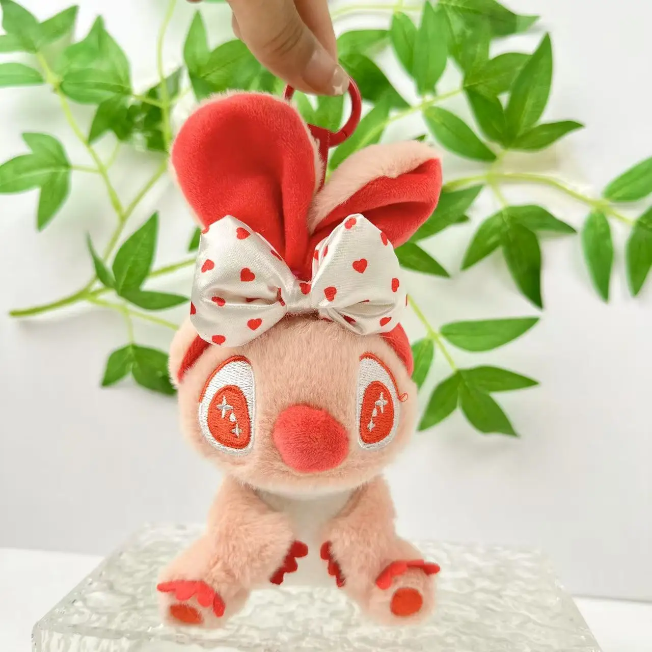 حار بيع غرزة مع القوس أفخم آذان كبيرة ملونة غرزة لطيف أفخم المفاتيح على ظهره شنقا الملحقات هدية