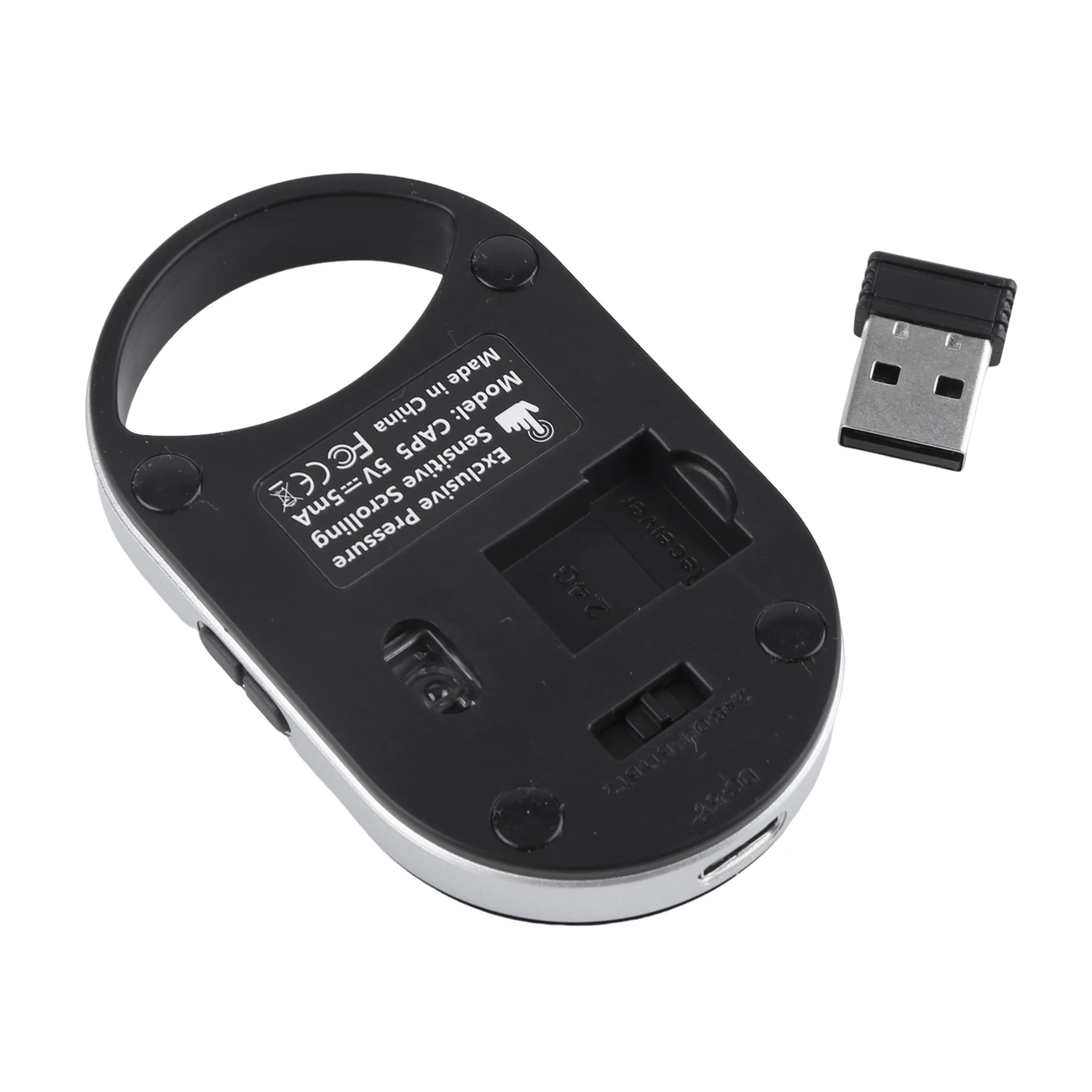 超薄型ワイヤレスコンピュータマウスミニ容量性マウス 3 モード BT 5.2/2.4G/USB ワイヤレスコンピュータマウス PC ラップトップタブレット用
