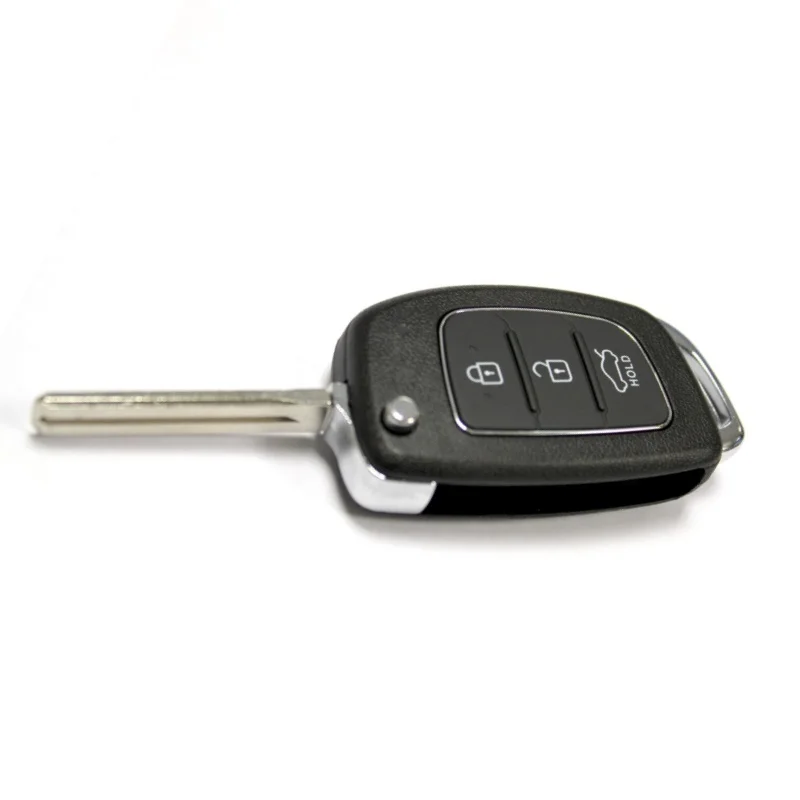 For Hyundai I10 I20 I40 IX35 Santa Fe Remote Fob RFC 3 Button Flip Key Case Car Key Shell Case 3 Button Case