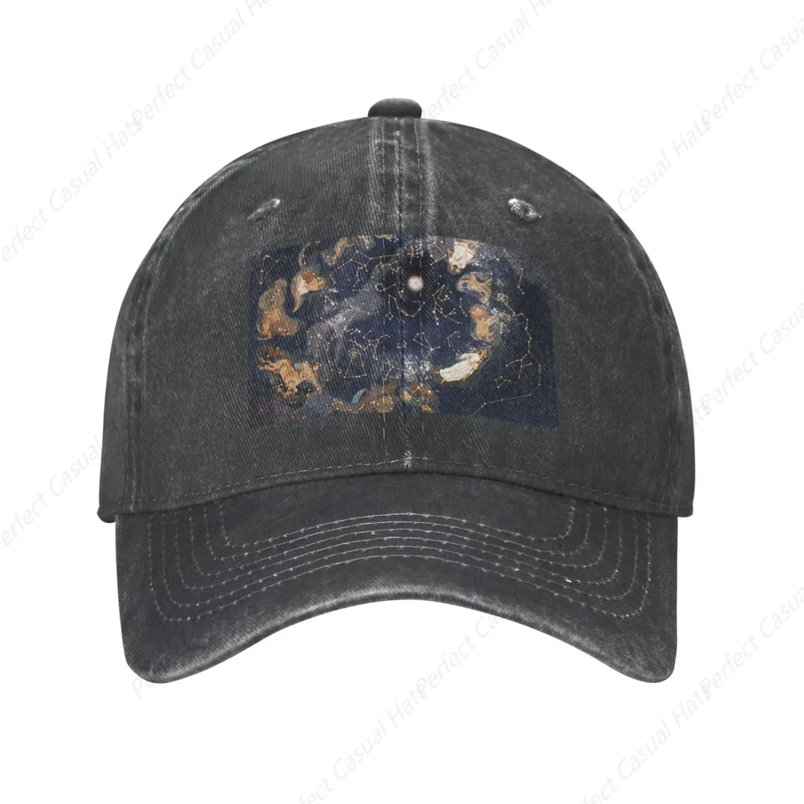 

Hot-Selling Vintage Constellation Graphic Printing Sunscreen Cowboy Hat Peaked Caps Baseball Caps Trucker Hat Men Women Fashion