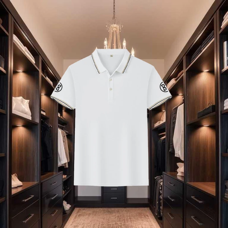 

2025 New Men's Summer Short sleeved Polo Fashion, Comfortable, Breathable, Sports and Leisure Men's Golf Clothing