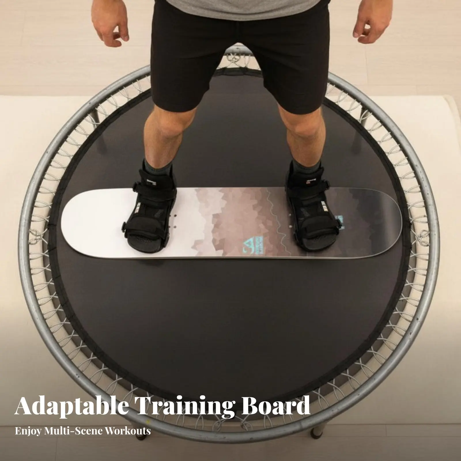 

Trampoline Training Board Jib and Trick Practice Roller Balance Board Portable Design Durable Construction for Snowboarders