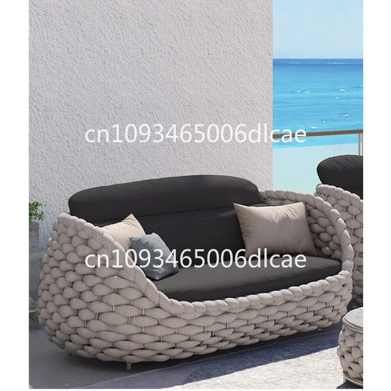 Outdoor sofacourtyard villa set chair tea tablefurniture combination terrace light room waterproof sun protection rattan leisure