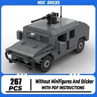 War Series Moc Building Blocks HMMWV M1025 Model Technical Bricks DIY Assembly Military Vehicles Toy For  Gift