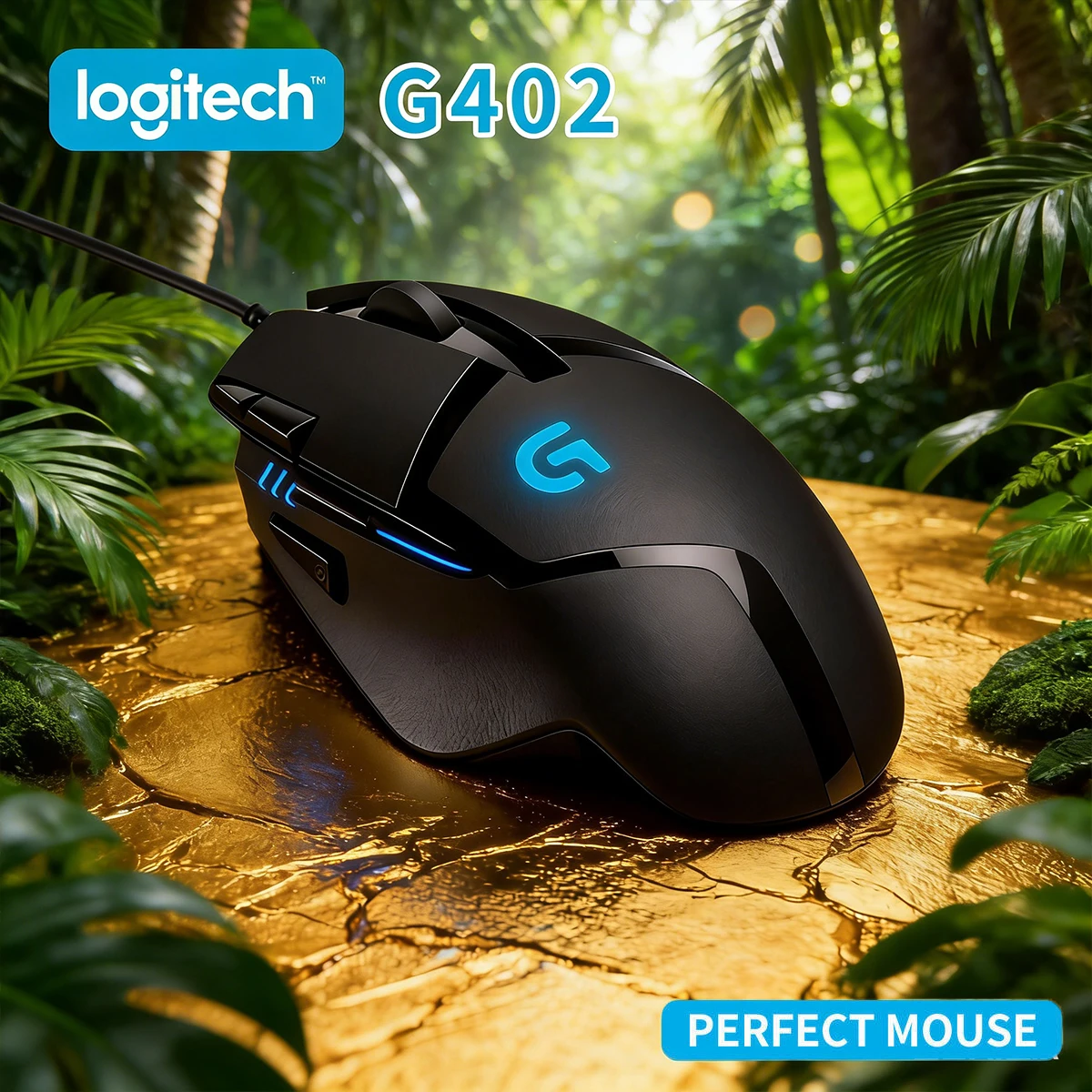

Logitech G402 — проводная механическая макропрограммируемая мышь с 8 программируемыми кнопками, подходящая для ПК и ноутбуков геймеров.