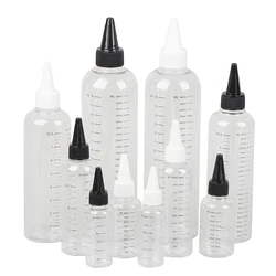 1pcs 30/60/100/250/500ml Plastic PET Refillable Bottle Oil Liquid Dropper Bottles Twist Top Cap Tattoo Pigment Ink Containers