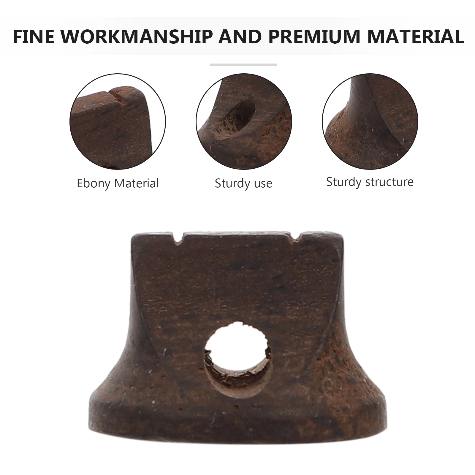 

2 Pcs Erhuqin Code Ancient Bridge Accessories Chic Black Ebony Bridges Parts Practical Distinctive