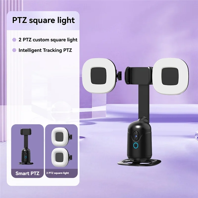 Smart AI Gimbal Auto Face Tracking Tripod For Video Recording Vlog 360 Rotation Follow Focus Vlog With Light