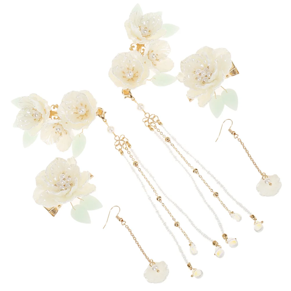 

Набор заколок для волос в стиле ханьфу: заколки-цветы с кисточками, серьги, заколки-невидимки для невест, девушек, женщин, для вечеринок, свадеб, женские серьги