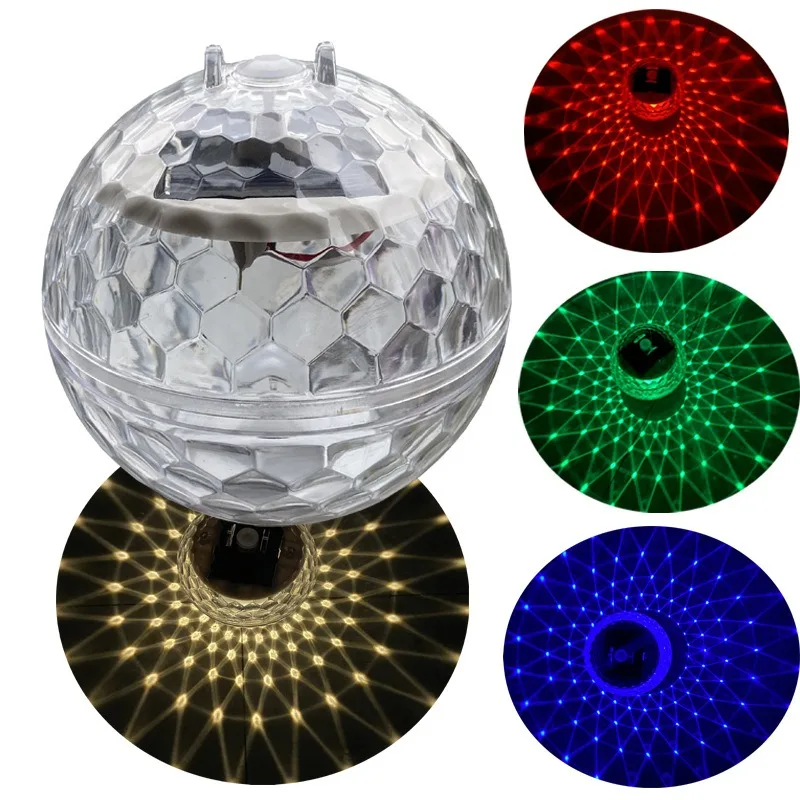 

Round Solar Floating Pool Lights Solar Powered Energy-saving 7 Colors Changing Rotating Garden Lamp for Swimming Pond Lawn