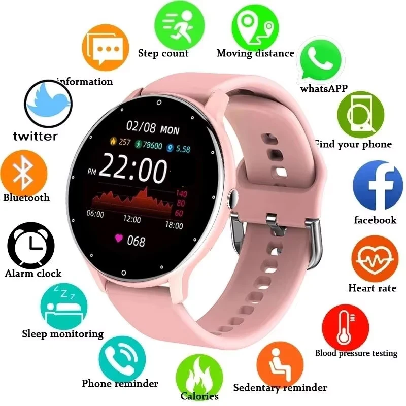

LIGE Women Smart band Watch Real-time Activity Tracker Sports Watches Heart Rate Health Monitoring Music Ladies Smart Watch Men