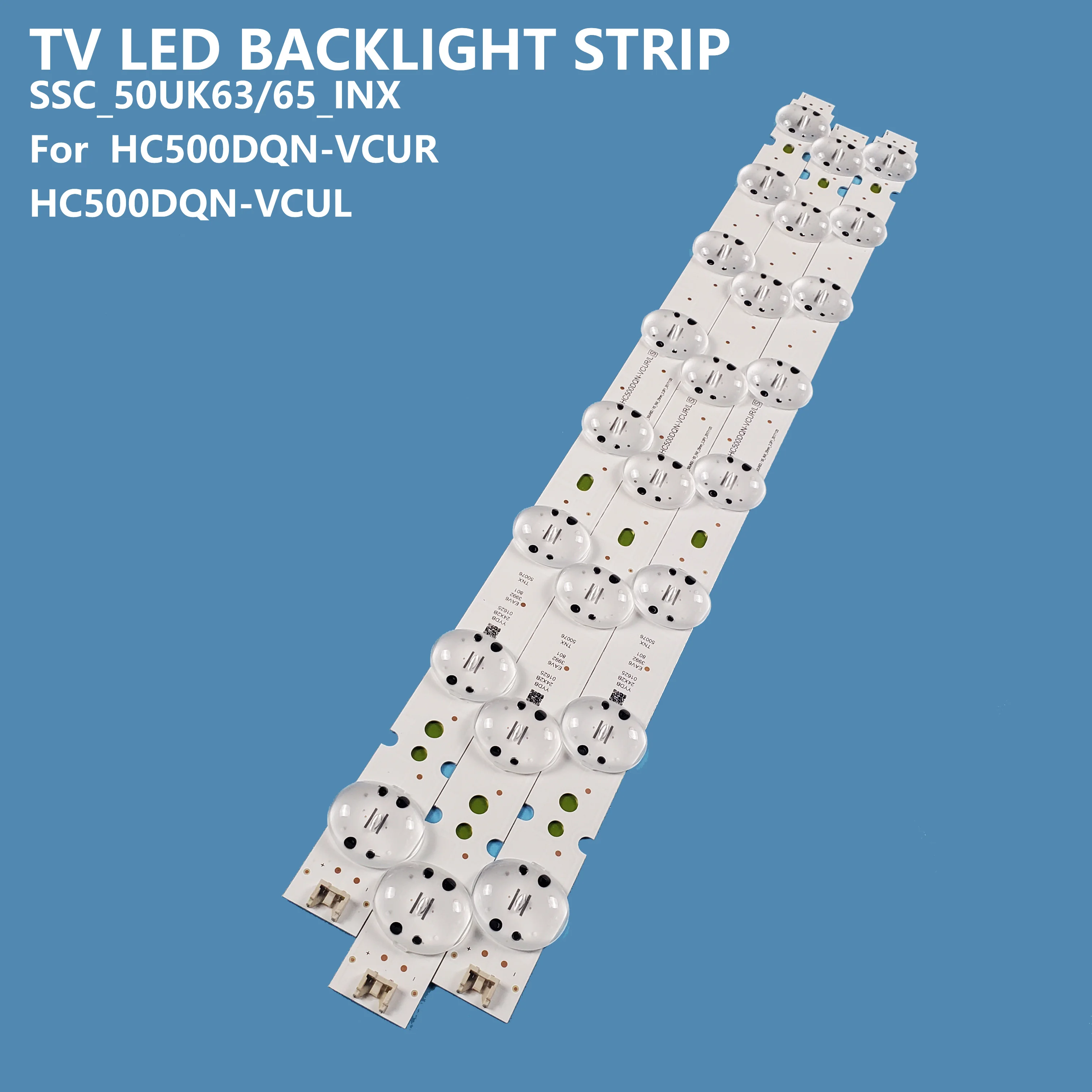 Strip Bar lampu latar TV LED 3 pcs/set HC500DQN-VCUR/L TV/65_INX untuk LG LG 50UK6300PLB 50UK6750PLD 50UK6750PLD