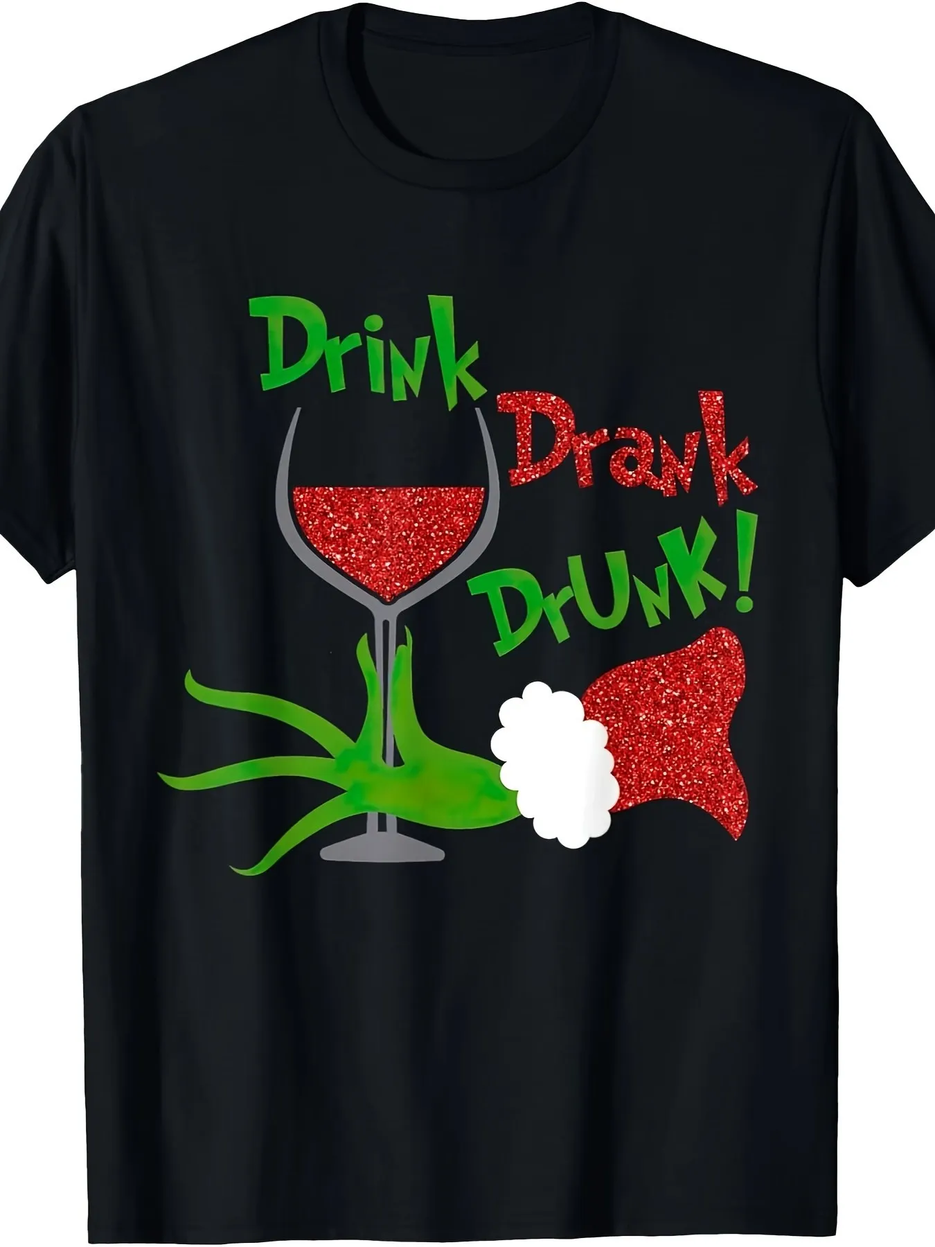 

Drunk on Christmas Holiday Spirits T-Shirt - 100% Cotton 220g
