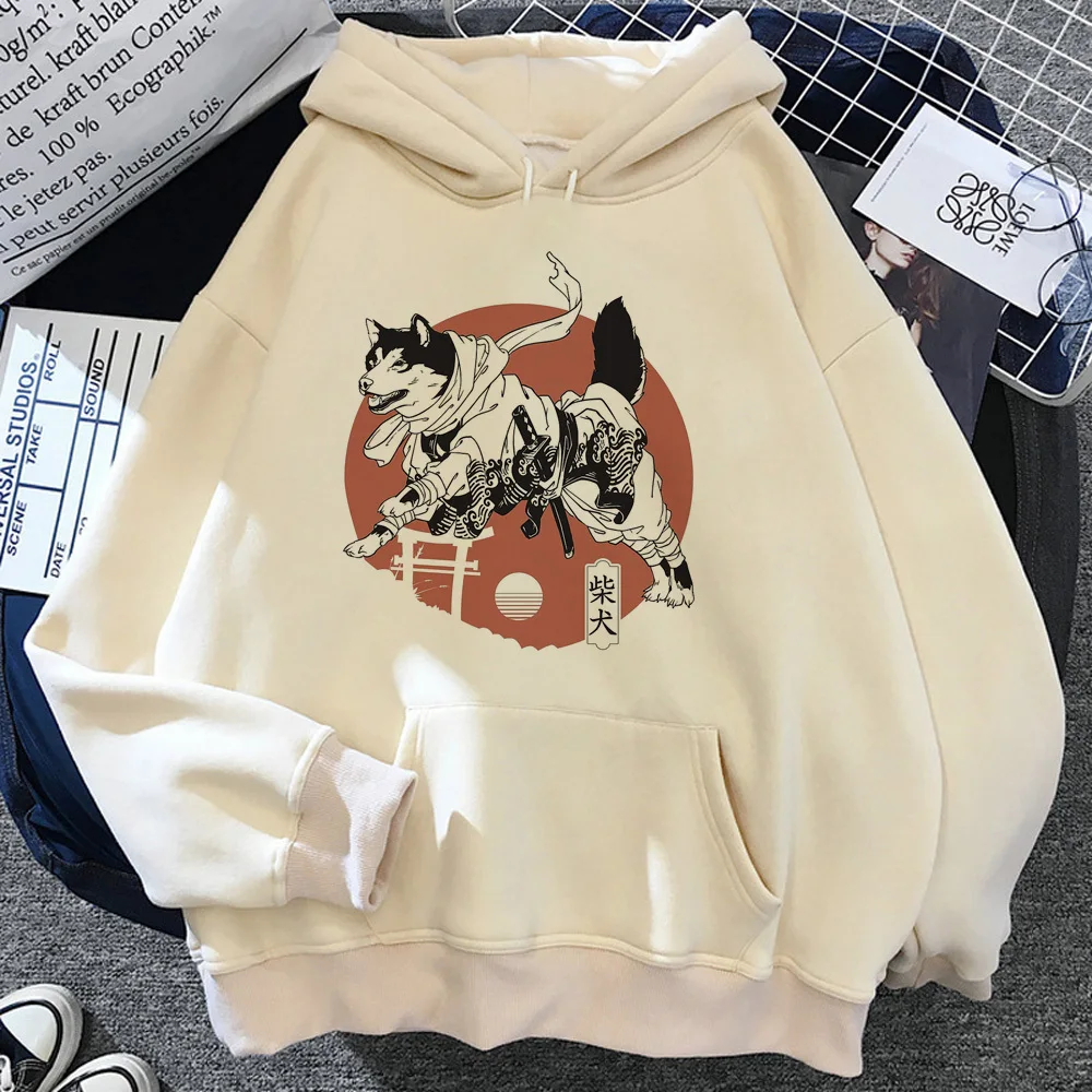 Shiba Inu hoodie designer anime casual wear modern style comfortable manga women tracksuits elegant pattern soft fabric