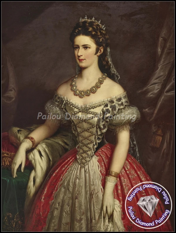 バイエルン王女シシィの肖像画フランツによるダイヤモンド絵画