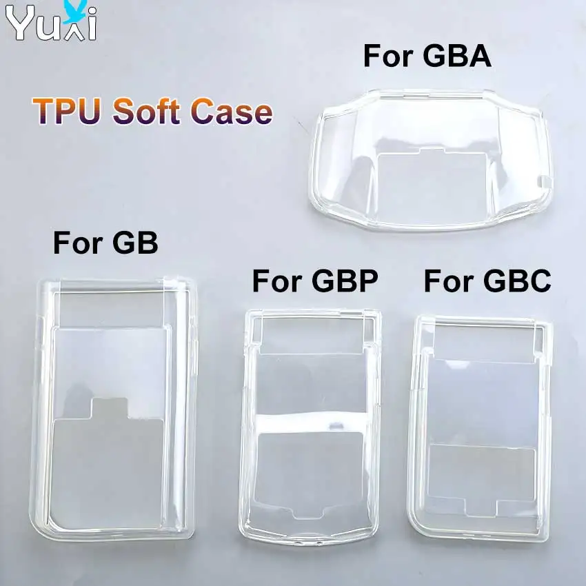 

YuXi Transparent TPU Protective Case For GB GBA GBC GBP Console Shell Protection Clear Case Cover For Gameboy Advance Color