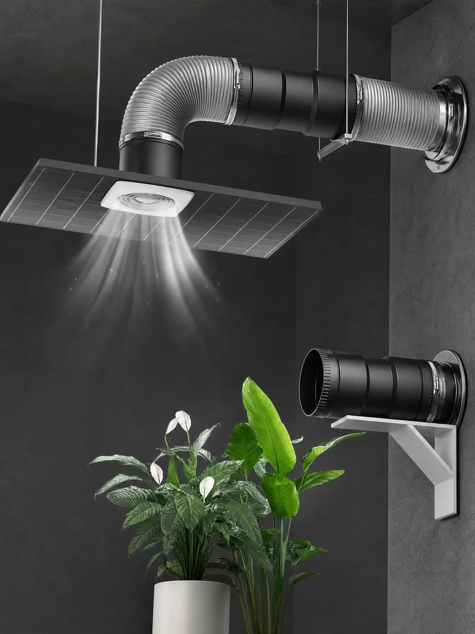 Hon&Guan 3-Zoll-Inline-Rohrventilator mit Drehzahlregler, geringem Stromverbrauch und hoher Drehzahl, kompakter Abluftventilator – Detail 6