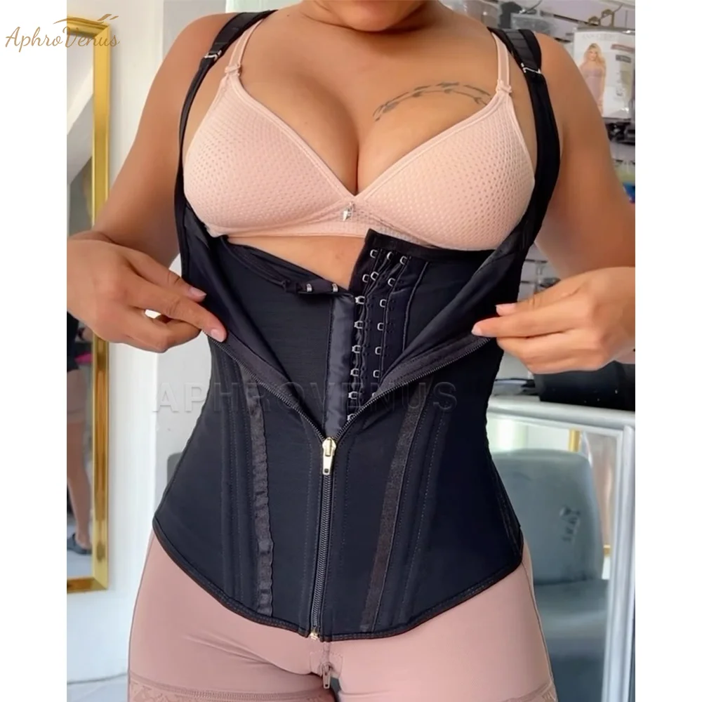 

Fajas High Compression Waist Trainer Body Shaper Adjustable with Zipper and Hook-eyes Corset Vest Slimming Underwear