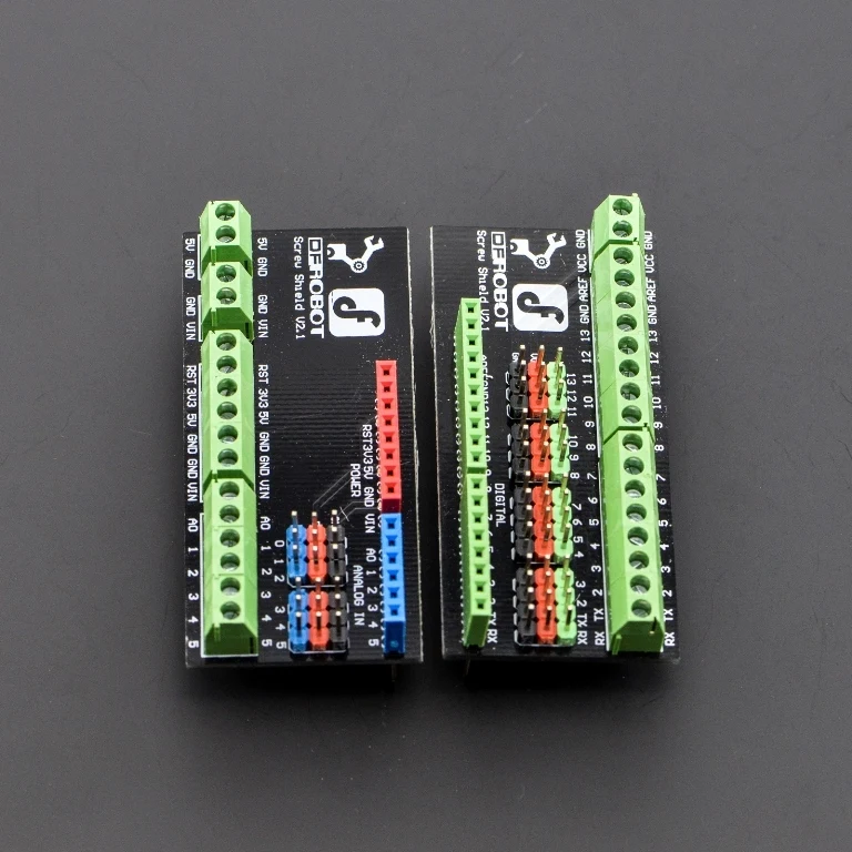 DFRobo's t terminal expansion board is compatible with Screw Shield arduino