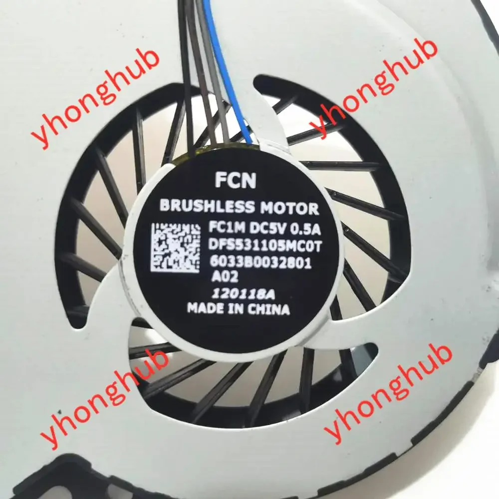 FCN KSB06105HB CJ1M DFS 531105 MC0T 6033B 0032801 720235 -001 مروحة تيار مستمر 5 فولت 0.40 أمبير