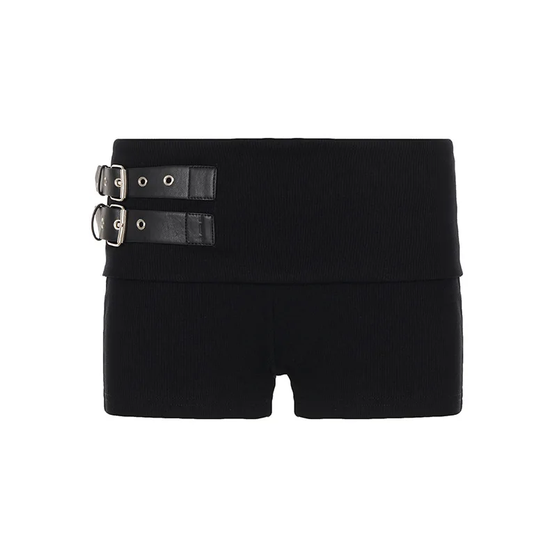 

Новые летние повседневные модные шорты с кожаной пряжкой и низкой талией в стиле Spicy Girl