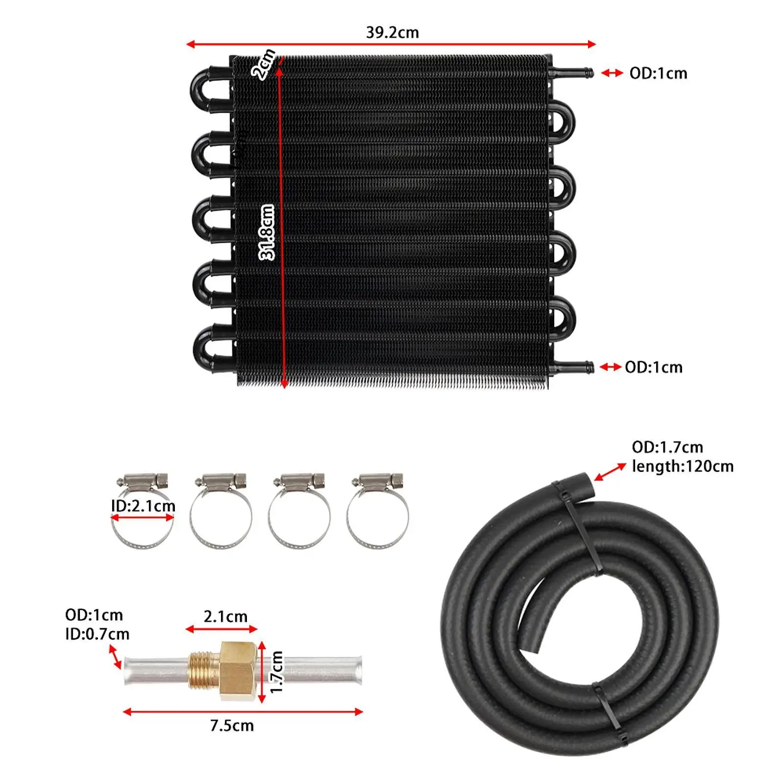 

Transmission Oil Cooling Kit Transmission Cooling Set Reliable Sturdy Directly Replace High Performance for Trucks Cars