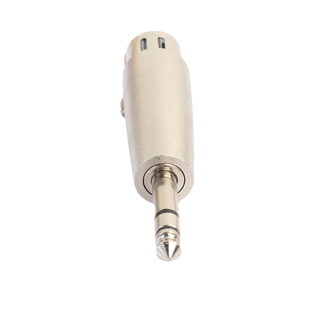 TRS 1/4 "6.35 مللي متر ذكر إلى XLR 3 دبوس أنثى محول الصوت ، الفضة