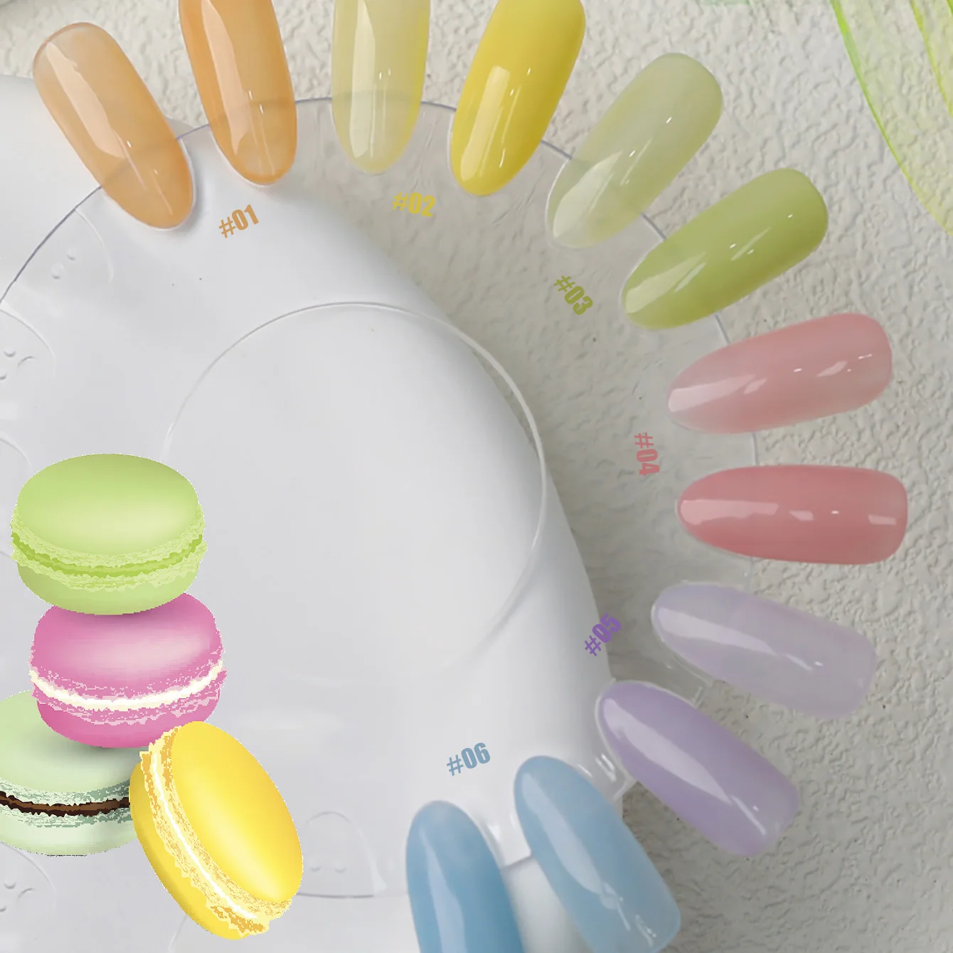 1pcs ZH New Romantic Macaron Candy Series 6 Color Gel Nail Polish Summer Dopamine Pink Green Blue Gel Nail Art Nail Supplies