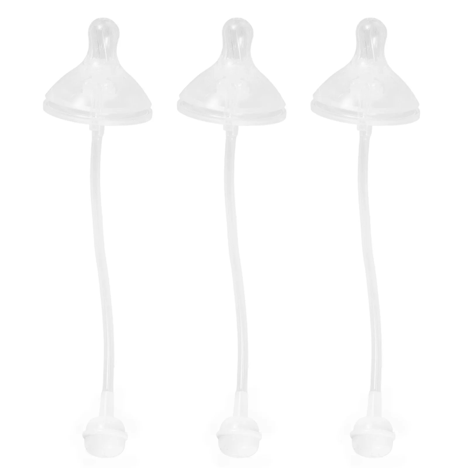 3 Pcs Silicone Straw Bottle for Baby Weighted Straws Replaceable Feeding