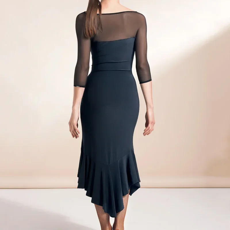 라틴 댄스 드레스 살사 드레스 삼바 의상 여성용 라틴 댄스 의상 볼룸 탱고 드레스 탱고 의류