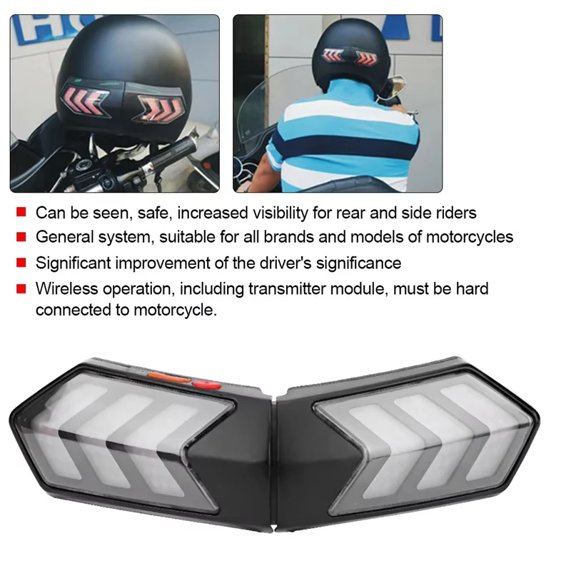 

Universall Wireless Helmet Light Wireless Motorcycle Helmet LED Safety Light Brake Lightbar