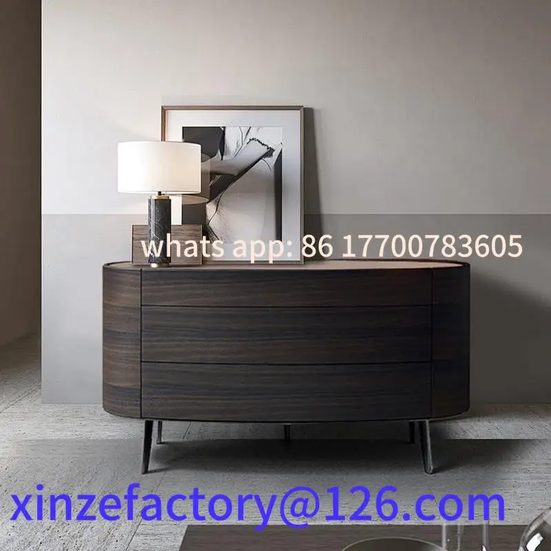

Customizable Solid wood bedroom locker living room drawer storage simple modern light luxury high-end entrance