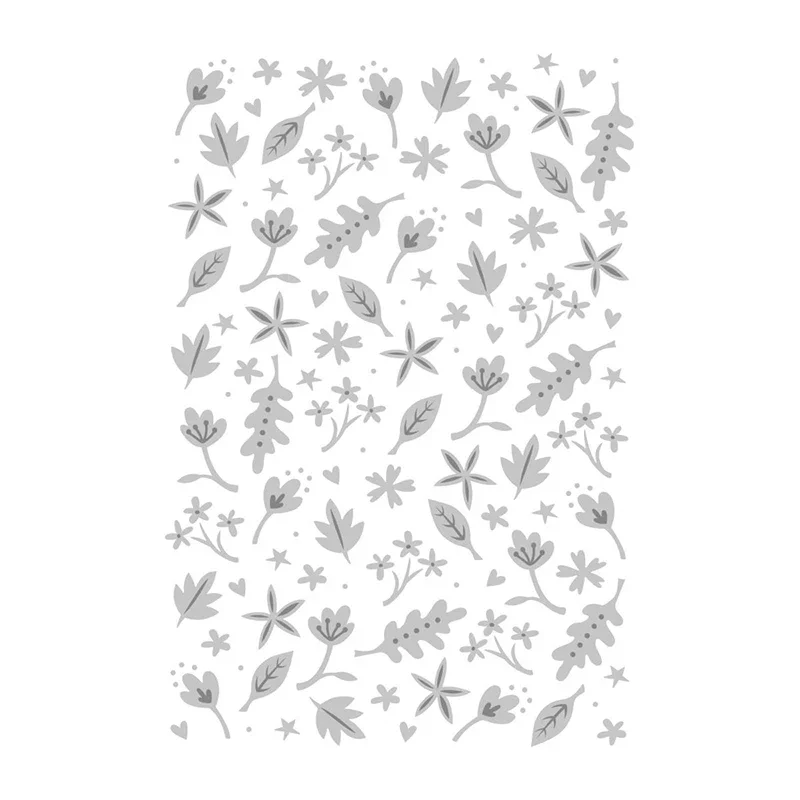 New Multilayer Texture Impression Embossed Folder - Falling Leaves For Handmade Brick Wall Pebble Leaves And Letter Background G