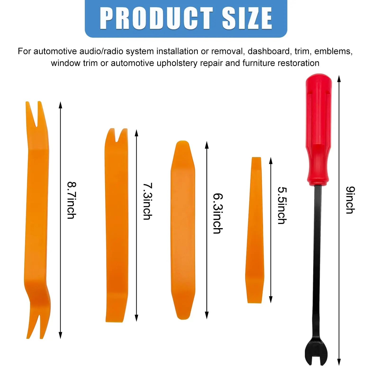 Removal Tools Kits Auto Door Clip Panel Trim Navigation Blades Disassembly Plastic Car Interior Seesaw Conversion Repairing Tool