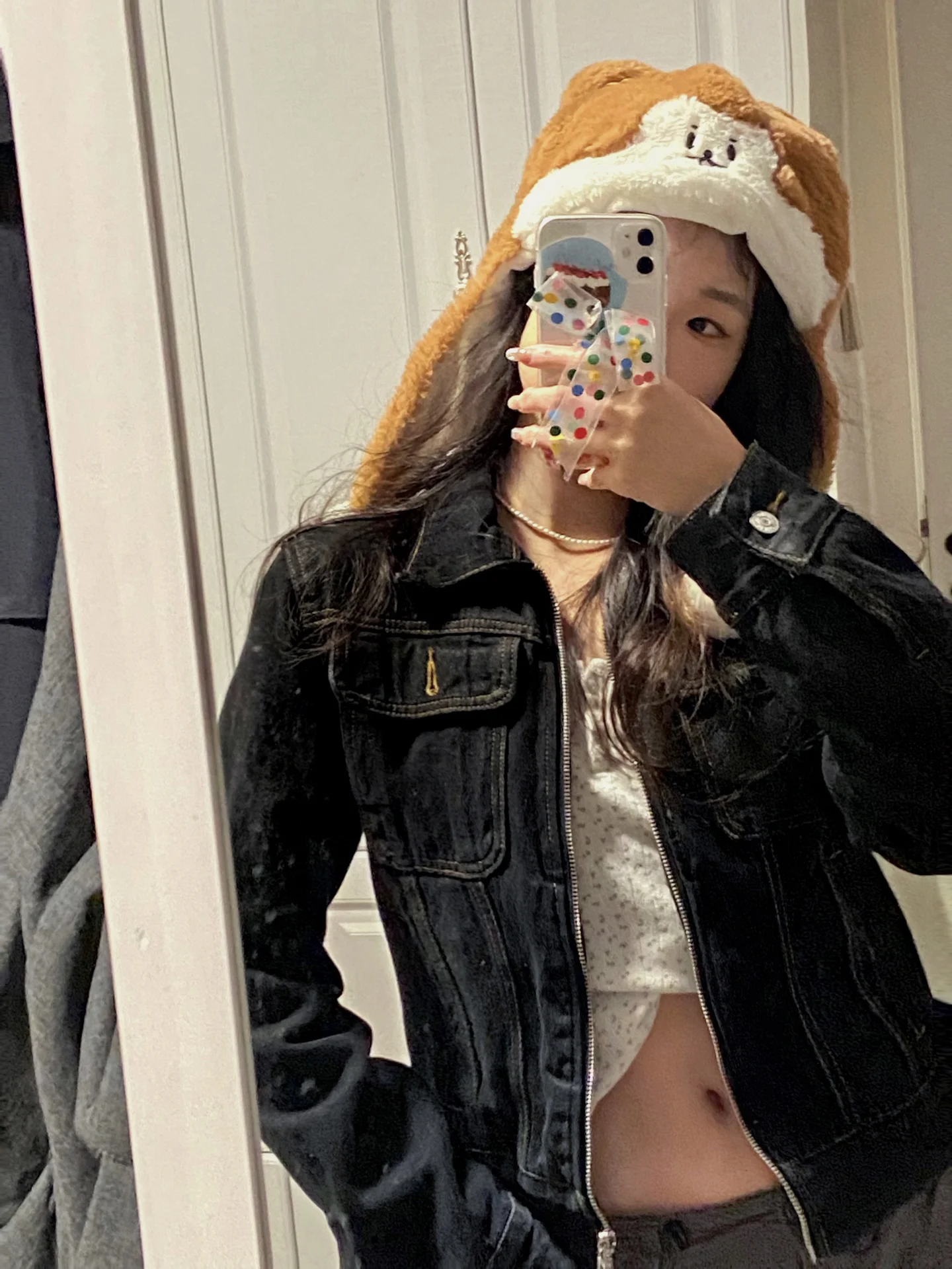 

Retro Faionable ort Denim Jaet Women's Commute Outerwear Zipper Top Korean Sle Early Spring Versatile Casual irt