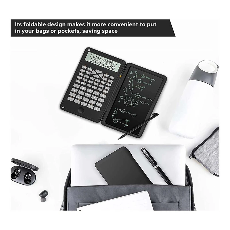 Calculator, Scientific Calculators 12-Digit Calculator Writing Tablet, Foldable Financial Calculator,For School Office