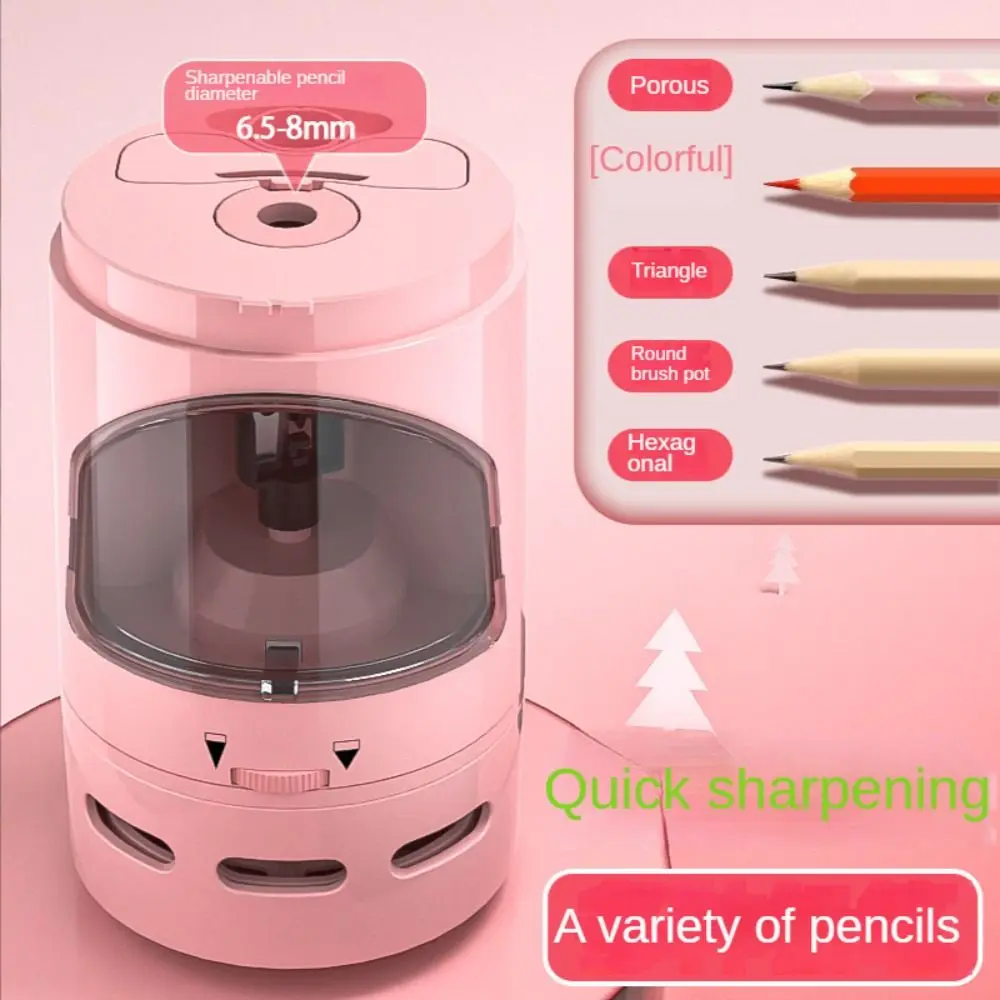 Gift School Supplies Stationery Crumbs Cleaner 2 in 1 Electric Auto Pencil Sharpener Desktop Dust Cleaner Mini Vacuum Cleaner