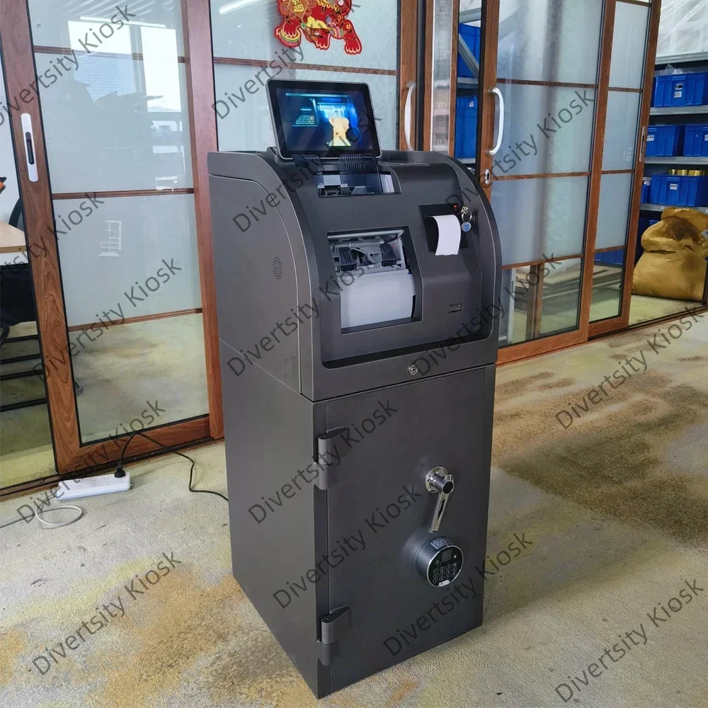 High Speed Cash Deposit Solution Safe Deposit Kiosk Cash Safe Terminal Strongbox Smart Cash Management System