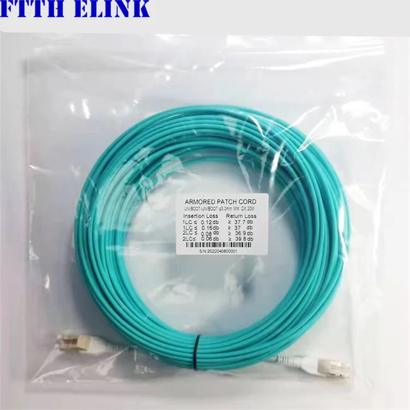 Imagem -06 - Cabo de Remendo Blindado para Multimodo Exterior Núcleos 1m 3m 5m 10m 15m 20m 30m Lc-lc Uniboot Om1om2om3om4 Jumper de Fibra Óptica 2c