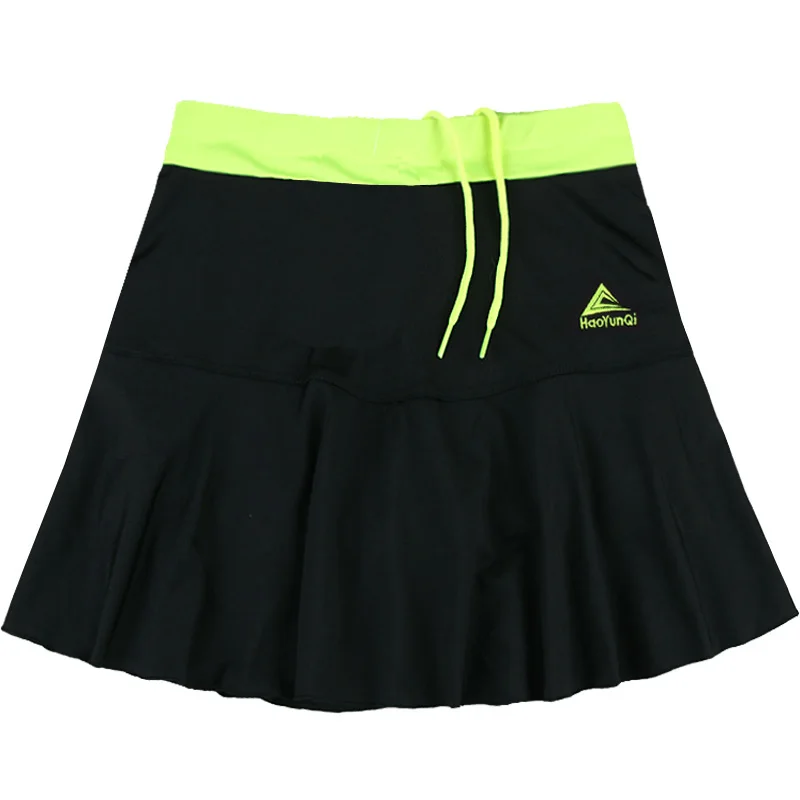 Women Sports Skirt Spring Summer New Thin Privacy Protection Quick Dry Sweat Running Fitness Stretch Skort with Safety Shorts