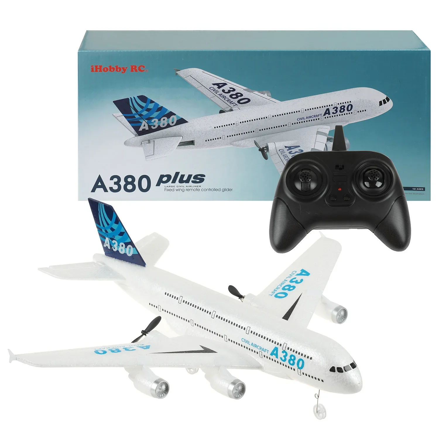 A380 Vliegtuig Airbus Rc Vliegtuig Schuim Speelgoed 2.4G Glijden Vaste Vleugel Rtf Vliegtuig Buiten Speelgoed Drone Modle Easy Fly Kinderen Cadeau